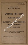 Working Time Table of Passenger Trains - Section D - Glasgow, Helensburgh, Oban, Mallaig and branches, 5 May 1969 to 3 May 1970 by British Railways Scottish Region